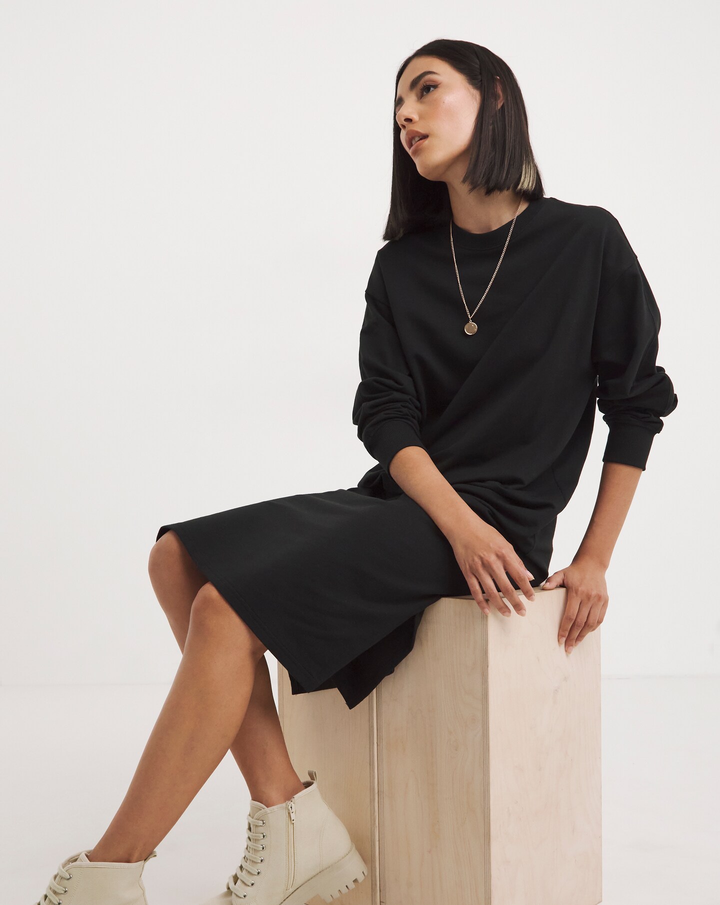 Midi hotsell sweatshirt dress