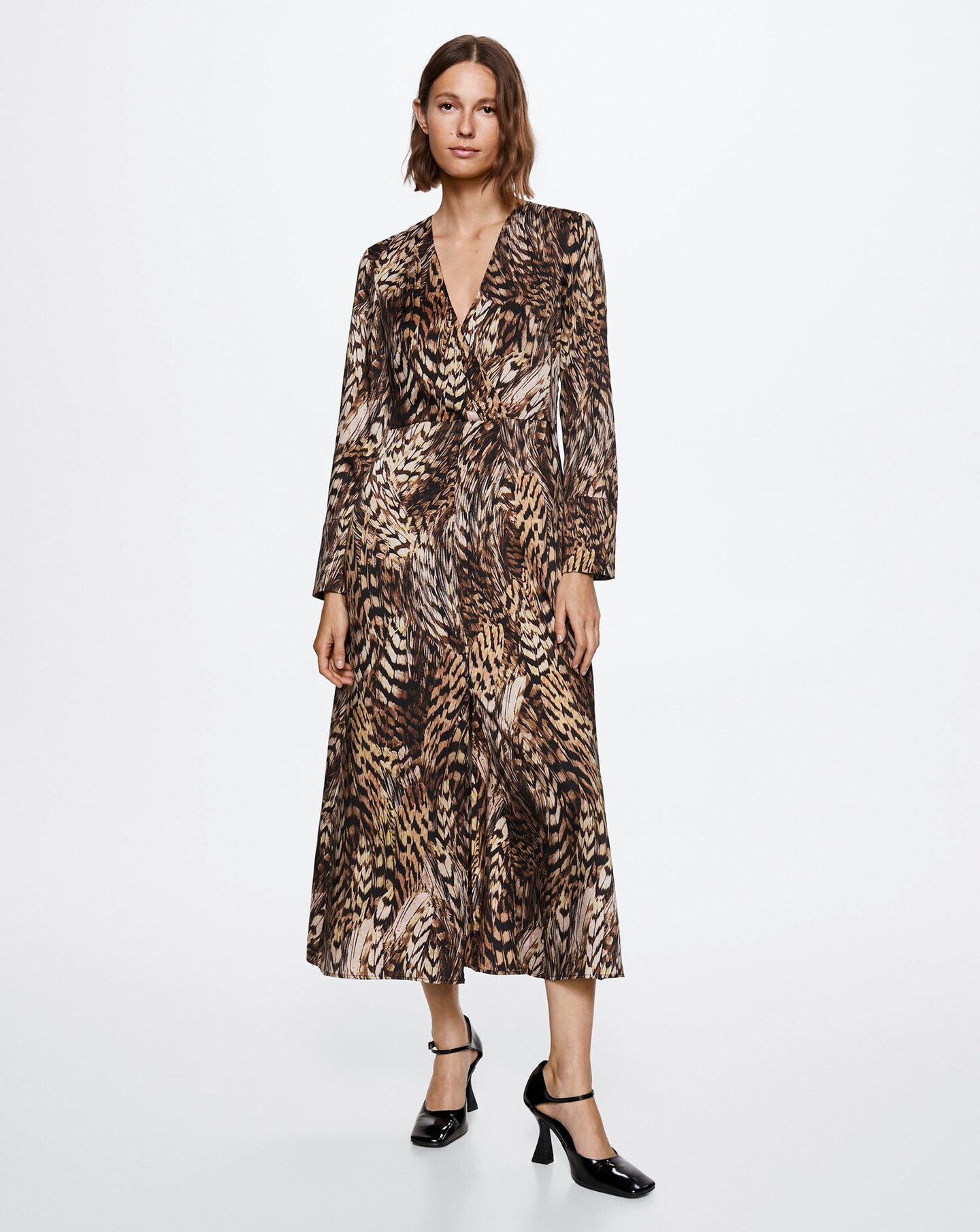 Mango Pluma Animal Print Fluid Dress Simply Be