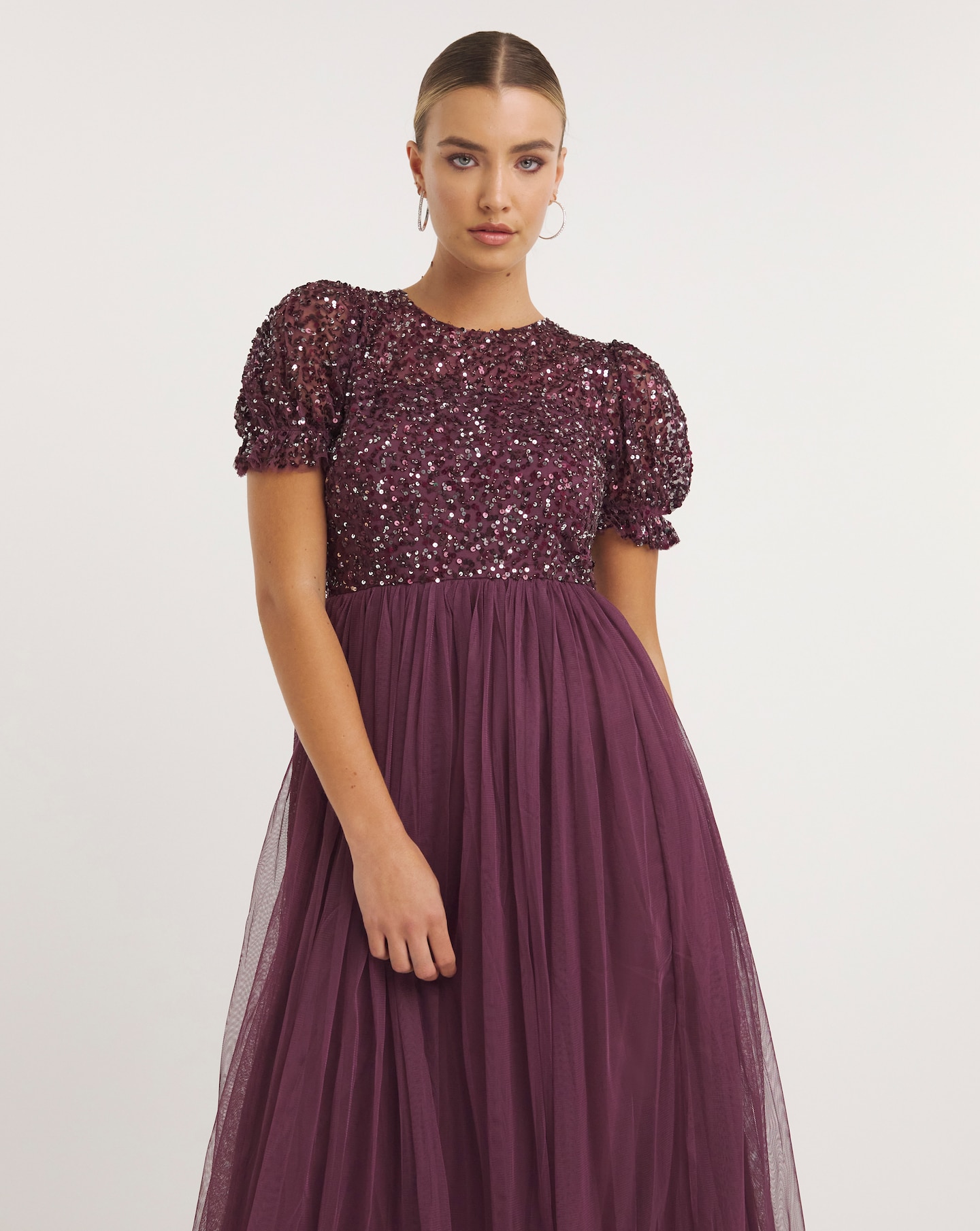 Maya Deluxe Sequin Tulle Maxi Dress Simply Be