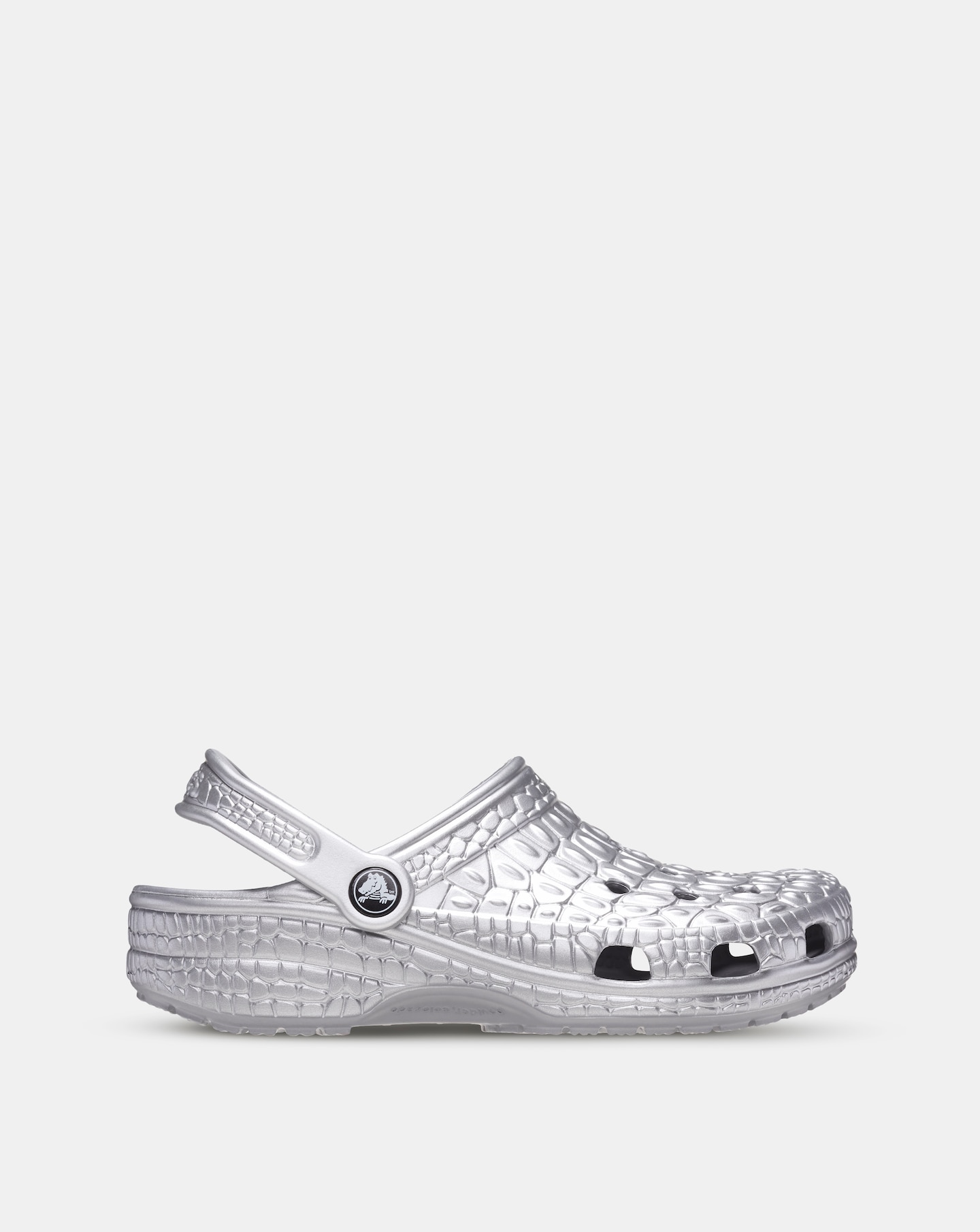 Metallic crocs outlet with fur